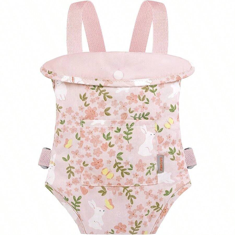 GAGAGKU Cargador para Muñecas Cargador de Muñeca Renacido Juguete para Niños Cargador-Rosa-Jardín de Conejos - 6_pink conejo garden - Ver 1
