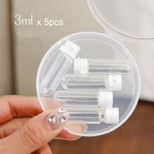 1pc/5pcs 1.5ml/2ml/3ml/5ml Travel Glass Bottles With White Screw Caps - Leak-Proof Reusable Refillable Containers, Suitable For Shampoo, Conditioner, Lotion - Minimalist Design Portable Cosmetic Storage Bottles, Shampoo Travel Bottles - View 17