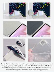 彩色遊戲控制器圖案保護殼，相容 iPad Air 8(M4)2026(11-Inch)、Air 4/5 10.9 吋、7/8/9代 10.2 吋，內建筆槽，相容 Tab S6 10.4 吋、Kindle 11代(2022/2024)、Kindle Clara 2E、Clara Colour、Clara BW (6-Inch) 及 Libra Colour (7-Inch)，可愛甜美時尚設計，生日與節日適用 - 彩色 - 查看 8