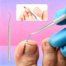Conjunto Profissional Completo de Pedicure e Manicure Resistente - Ferramentas de Cuidados com as Unhas em Aço Inoxidável, Cortadores de Unhas, Empurrador de Cutícula/Removedor de Pele Morta, Alicate de Cutícula, Empurradores de Cutícula Curvos e Retos - Ferramentas Manuais Resistentes para Cuidados com os Pés e as Mãos - Multicolorido - Visão 2