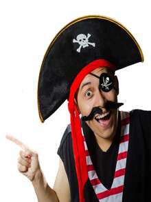 4pcs Pirate Hats Pirate Costume Party Hats Skull Print, Suitable For Costume Party Role Play, Fun Party Supplies, Exquisite Gift - Multicolor - View 10
