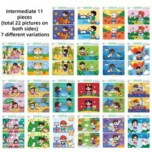 3級可擦拭找不同遊戲卡片，觀察力專注力訓練，兒童教育活動套裝，可重複使用漸進難度，卡通場景風格，多色雙面印刷，居家旅行教室遊戲，生日返校兒童禮物 - 新 - View 12