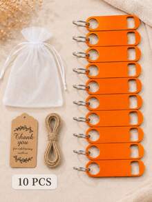 30/10/1 Set Customized Engraved Bottle Opener Keychain, Personalized Name & Date Metal Key Ring, Wedding Party Favor, Gift For Family And Friends - Style 3 - View 15