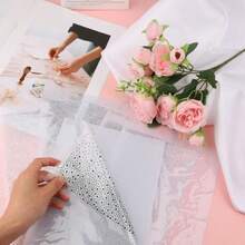 2pcs White Rhinestone Patches, Hot Melt Adhesive Fabric Patches, Heat Transfer Pattern, Suitable For Dance Costumes, Headscarves, Scarves, Clothing Accessories. - Multicolor - View 8