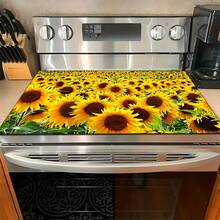 1pc Home Decor Sunflower Pattern Printed Dish Drying Mat, Coffee Machine Absorbent Mat, Sink Drain Mat, Cup Absorbent Mat, Kitchen Supplies, Bathroom Supplies, Kitchen Countertop Decoration - Multicolor - View 6
