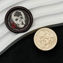 Dark Punk 系列圖案蠟封印章 銅頭 1 個 - 適合情書、邀請函、節日卡片、日記本、剪貼簿、DIY 手作 - 暗黑龐克系列 - 查看 12