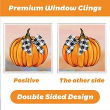 9pcs/Set Thanksgiving Static Window Stickers, Includes Turkey, Gnome, Pumpkin, Maple Leaf Stickers, Reusable Autumn Harvest Window Decals, Suitable For Home Glass Decoration - Multicolor - View 6