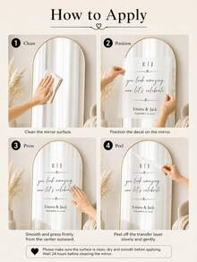 Pegatina de espejo personalizada para el plano de asientos de la boda - Decoración de señalización de boda DIY Pegatina de boda - Pegatina de espejo para el plano de asientos Bienvenida a la boda Pegatina de espejo - Pegatina de letras de espejo personalizada - Feliz boda - Decoración de boda/Señal de bienvenida de boda moderna - Multicolor - Ver 8