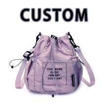 Custom Nylon Casual Crossbody Bag For Women, Fashionable Drawstring Bucket Bag, Versatile Phone Pouch For Outings, Functional Drawstring Bucket Bag - Multicolor - View 9