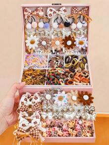 837/8pcs Rhinestone Bow Rainbow Hair Accessories Set, High Elasticity Hair Ties And Multi-Style Hair Clips, Vintage Sweet - Suitable For Girls And Women, Daily School, Date, Vacation - Multicolor - View 13