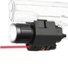 Tactical Laser Pointer Lamp Airsoft Paintball Accessory With Rechargeable Batteries And Tailpiece - Black - View 6