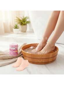 Kit 2 Pares De Meia Silicone Hidratante Pés+creme Hidratante - 500 - Visão 3