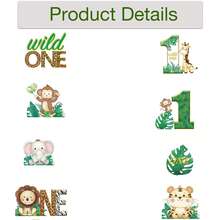8pcs Paper Jungle Adventure Animal Party Decorations - Hanging Spiral Decor & Room Decoration Set, Suitable For Jungle Theme Party Birthday Supplies (White) Ribbon - Multicolor - View 5