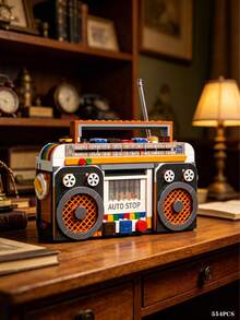 Mini Adult Building Block Model, Vintage Nostalgic TV, Luxury Decorative Modular Architectural Model Toy, Focused On Adult Stress Relief And Anxiety Reduction, Targeted To Release Daily Psychological Pressure And Calm Negative Emotions, Innovative And Interesting Assembly Gameplay, Healing And Comfortable Operation Throughout, Satisfying Experience. Designed Specifically For Adults 18 Years And Older, Compliant Adult Leisure Toy - Multicolor - View 4