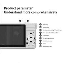 4K Portable Vlogging Camera 50MP Digital Camera, 16X Optical Zoom, 2.8'' LCD Display, Continuous & Timer Shooting, 700mAh Battery, SD Card Sold Separately - View 11