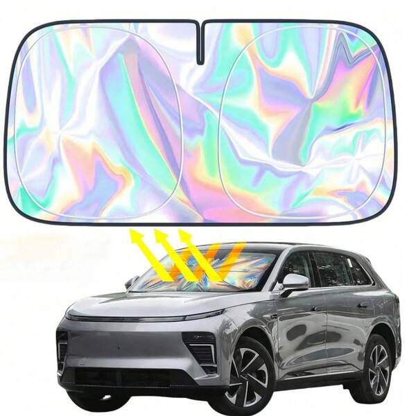 Car Windshield Sunshade, Summer Heat-Insulating Sunshade, Foldable Front Window Sunshade, UV Protection, Interior Cooling, Suitable For Most Car Models, Car Accessories, Car Supplies.