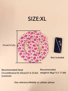 Pink Strawberry Polyester Sun Protection Hat, Ear-Exposed Design, Sun Protection Function. Pet Dog Hat, Essential Pet Accessory. Suitable For Small Pet Dogs To Wear Outdoors All Year Round. - Multicolor - View 9