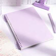 A4 Morandi Macaron Color Loose-Leaf Notebook, Detachable And Replaceable Refill, Comfortable Non-Scratch Hand-Rolled Notebook, Cute Aesthetic Writing Notebook, Suitable For Teenagers, Middle School Students, School, Office, Daily Planning And Notes - Multicolor - View 10