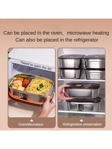 1200ML Large Capacity Stainless Steel Sealed Leak-Proof Lunch Box ...