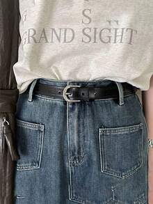 New Retro Hong Kong Style Belt, Soft Slim Fit Belt, Versatile Women's Set With Pants And Shoulder Straps - Multicolor - View 15