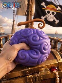 Netflix Official Licensed Devil Fruit 3D Purple Anime Stress Relief Squeeze Toy Slow Rebound Decompression Toy Fan Gift - Purple - View 2