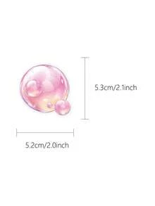 50PCS,Coloured Bubbles Mobile Phone Stickers,PET Material,Creative And Aesthetic Design Transparent Sticker,Suitable For Mobile Phone Cases, Tablets, Laptops, Suitcases, Cars, Notebooks, Handwritten Diaries, Scrapbook Supplies - 50pcs - View 4
