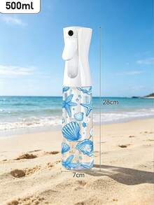 海星與貝殼圖案透明 PET 可重複填充旅行噴霧瓶－多用途細霧噴霧瓶，適用於旅行、出差、卸妝液分裝；可重複使用且具備連續噴霧功能，廣泛用於髮型造型、清潔、植物護理與臉部保濕 - 彩色 - 查看 13