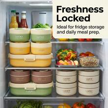 304 Stainless Steel Lunch Box With Handle, Portable Thermal Insulated Bento Box, Microwave Lunch Container, Leak Proof Fruit Salad Food Storage Container, Refrigerator Preservation Box, Meal Prep Box For Student Adult Use In School, Office, Picnic - Multicolor - View 7