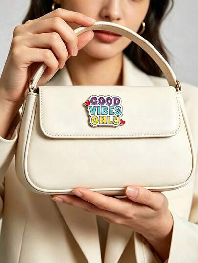 1pc Fashionable Creative Charming Letter Enamel Brooch /Suitable For Backpack And Clothing/Elegant Women's Collar Pin Brooch