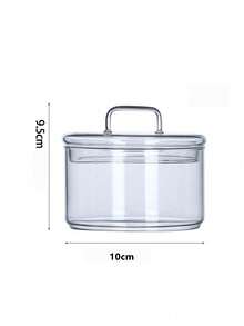 1 Pieza Cuenco De Vidrio De Borosilicato De Alta Con Tapa Para Frutas, Postres, Dulces, Bocadillos Y Almacenamiento De Ensaladas Infantiles - transparente - Ver 6