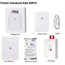 HPRT MT53 Mini Color Photo Printer 313PDI Bluetooth Portable Thermal Printer 2x3 Inch Self-Adhesive Photo Paper Printer - Multicolor - View 11