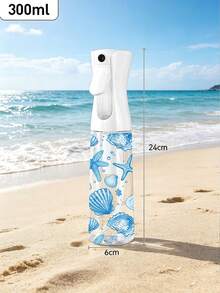 海星與貝殼圖案透明 PET 可重複填充旅行噴霧瓶－多用途細霧噴霧瓶，適用於旅行、出差、卸妝液分裝；可重複使用且具備連續噴霧功能，廣泛用於髮型造型、清潔、植物護理與臉部保濕 - 彩色 - 查看 14