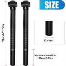 1pc Bicycle Seat Post, Aluminum Alloy Adjustable Clamp Seat Post, Suitable For Mountain Bike, Road Bike, Fixed Gear Bicycle, Bicycle Saddle Post - Multicolor - View 4