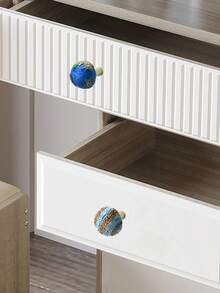 1pc Cartoon Planet Single Hole Drawer Handle, Kids Room Decor, Wardrobe, Bookshelf, Shoe Cabinet Small Pull Handle - Multicolor - View 2