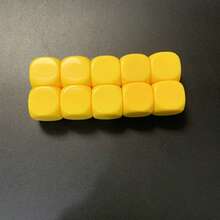 Easytoday 10 buah Dadu Kosong 2,2cm/0,87 inci DIY Set Dadu 6 Warna Sudut Bulat Akrilik Papan Dadu 6 Sisi untuk Menulis Permainan Hiburan - MultiWarna - View 9