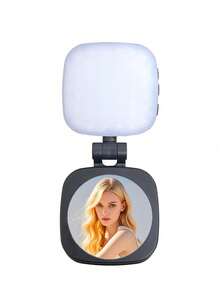 Mirror Design Foldable Pocket Sized Magnetic Selfie Light With Mirror Adjustable LED Fill Light For Video Recording Live Streaming Makeup Vlogging Women Gift - A - View 13