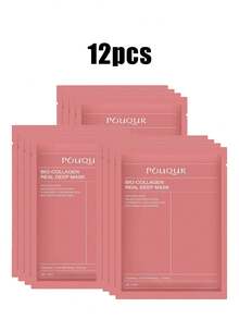 4/1 Collagen Deep Moisturizing Facial Mask, Overnight Moisturizing Hydrogel Facial Mask, Anti-Wrinkle & Lifting, Deep Hydration, Overnight Facial Mask, Pore Tightening, Improve Elasticity - Pink - View 10