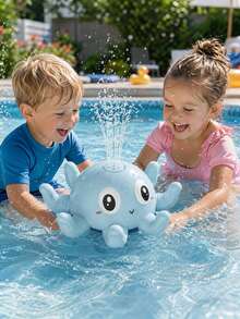 Cute Octopus Children's Swimming Pool Bath Toy, Automatic Sensing Water Spray Small Octopus Electric Toy With Light And Music, Water Play, Baby Bathroom Toy, Gift - Multicolor - View 3