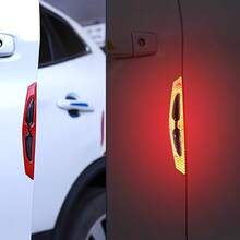 4pcs Car Door Edge Anti-Scratch Reflective Strips, Bumper Anti-Collision Warning Safety Sticker - Classic - View 10