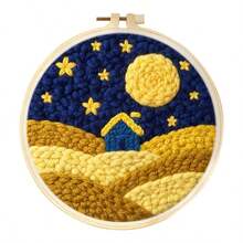 1pc Starry Sky Pattern Punch Needle Embroidery Beginner Kit, Adult Punch Needle Embroidery Set, DIY Cross Stitch Rug Beginner Kit, Home Decor Punch Needle Starter Kit With Tools - Multiple Styles - View 10