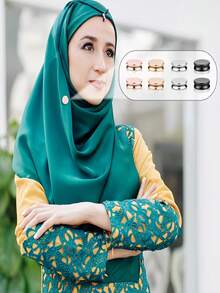 2/3 Pairs Stylish No-Sewing Buttons: Multi-Color Detachable Magnetic Buttons; Decorative Accessories For Shirts, Collars, Trousers, Cuffs, Scarves, And Headscarves. No-Sewing Garment Clips. - Round - View 9