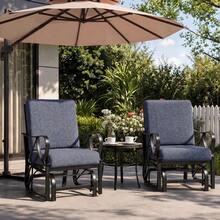 Techigher Set Of 2 Garden Swing Glider Chairs With Cushions, Weatherproof Metal Outdoor Rocking Chairs, Patio Armchair Set For Lawn, Deck & Balcony - Multicolor - View 1