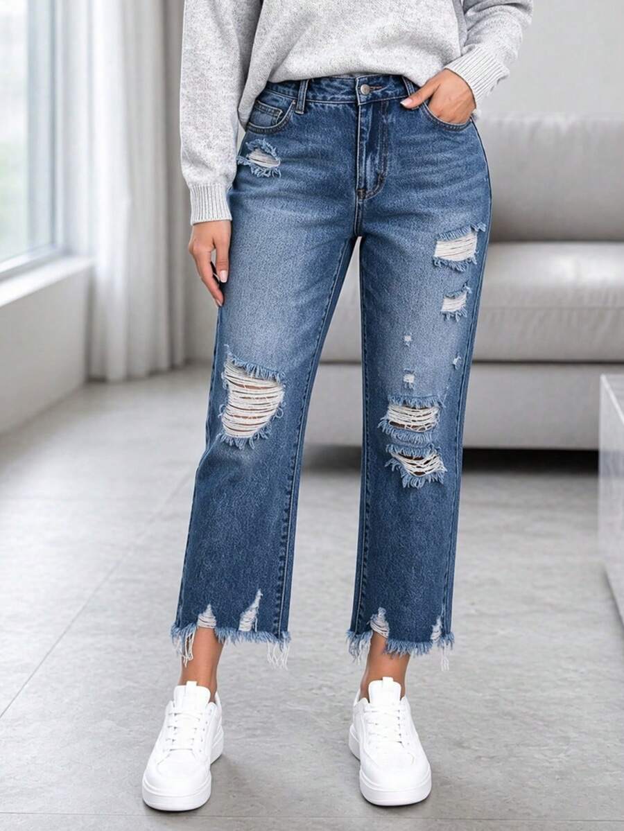 Women Jeans - Blue - View 1