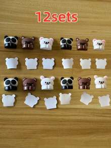1pc Random Style Multifunctional Sweet Bear Cable Management Desktop Organizer, Cute Desktop Multifunctional Cable Winder With Practical Hooks And Clips, Suitable For Mouse Cable/Headphone Cable, Data Cable Fixing, No-Nail Organizing Tool For Table And Drawer Storage, Cable Management, Desk Organization, Suitable For Students And Adult Homes, Bedroom, Living Room, School, Dorm, Office - Multicolor - View 14