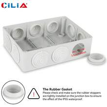CILIA 防潑水長方形接線盒 IP55 戶外電線外殼表面安裝盒 120x80x50mm 150x110x70mm 190x140x70mm - 長方形 - 查看 7