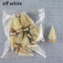 10pcs Mini Christmas Tree Decor, Small Cedar Wood, Artificial Desktop Decoration, New Year Decoration Accessories, Artificial Snow Scene Mini Pine Tree DIY Crafts Dollhouse Decor, Realistic Touch Arrangement - Multicolor - View 10