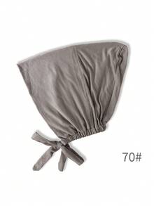 1 pieza Gorro de punto con lazo para mujer, pañuelo para la cabeza, diadema antideslizante, banda para el cabello, gorro - Multicolor - Ver 14