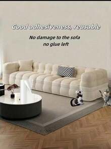 Anti-Cat Scratch Furniture Protector - Large Sofa Protector - Single-Sided Adhesive Tape - Transparent Corner Guard Device, Suitable For Furniture, Walls And Doors - 45*500cm - View 6