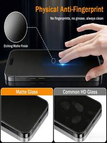 2 Packs Matte Tempered Glass Screen Protector Compatible With IPhone 17 Air/17 Pro Max/16 Pro Max/16e/16/15/14/13/12/11/Plus/X/XS/XR/XS Max/Mini 9H Tempered Glass Film, Anti-Fingerprints, Smooth As Silk, Case Friendly, Anti-Glare - Clear - View 7