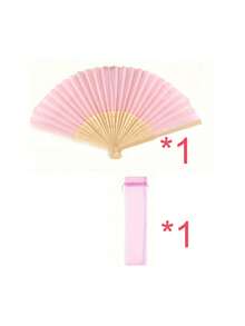 80/64/60/48/40/20/4pcs Pink Wooden Folding Fan Gift Set With Gift Bag And Thank You Card, Bamboo Handheld Folding Fan For Bride, Bachelorette Party, Wedding, Bridal Shower Decoration - Multicolor - View 16